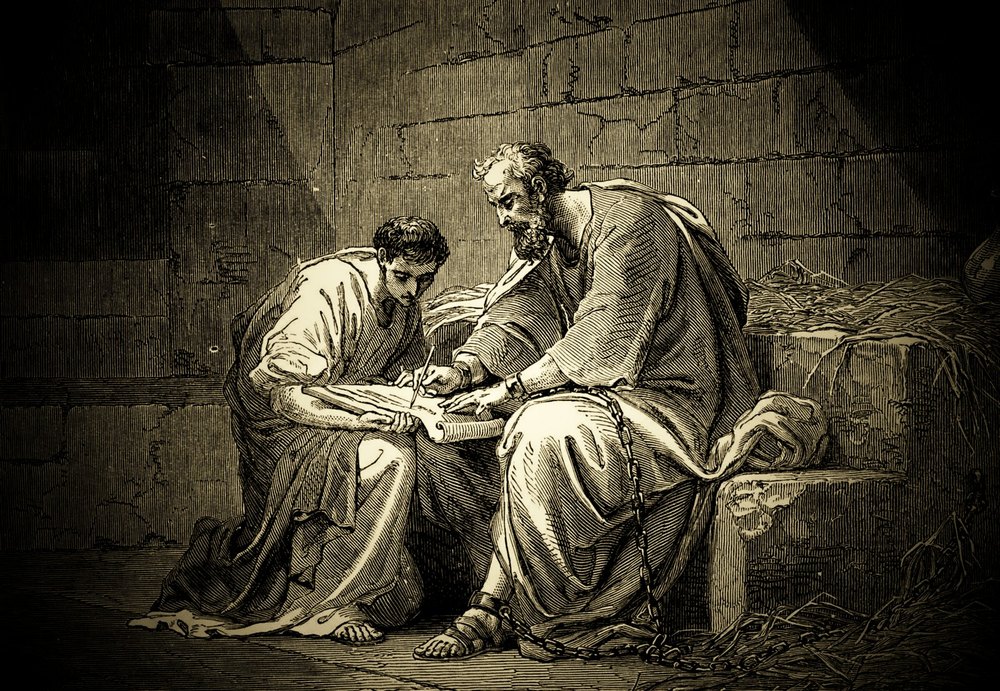 St. Paul writing a letter in prison